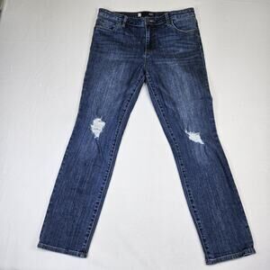KUT From The Kloth Jeans Womens 10 Catherine Boyfriend Distressed Stretch Denim